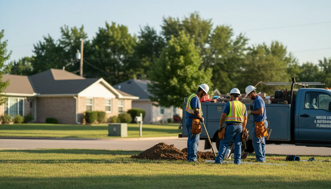 Residential water line and bathroom plumbing service in Zenda, KS